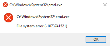 Ошибка файловой системы 