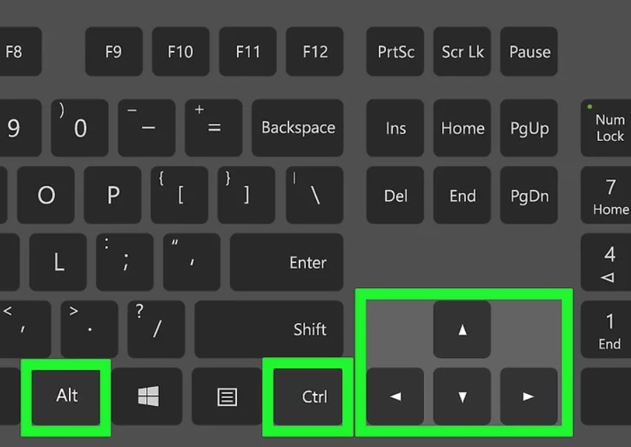 Как перевернуть экран с помощью сочетаний клавиш